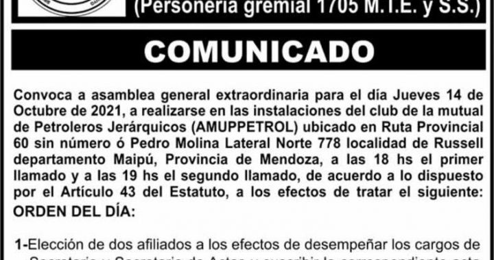 Convocatoria Asamblea General Extraordinaria